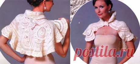 Пелерина. Схема вязания крючком