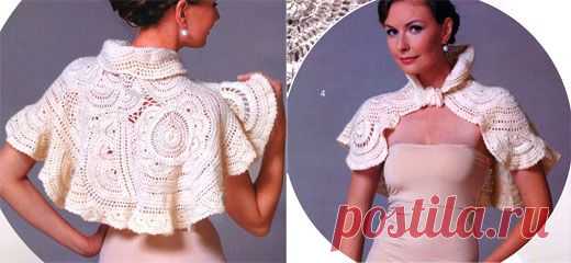 Пелерина. Схема вязания крючком