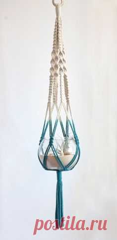 Dip Dyed Macrame Hanger! | Macrame Hanger and Terrarium from…