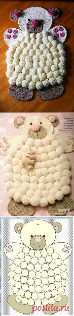 Чудесные коврики из помпонов - Для уюта в доме