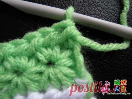 Узор цветочными.