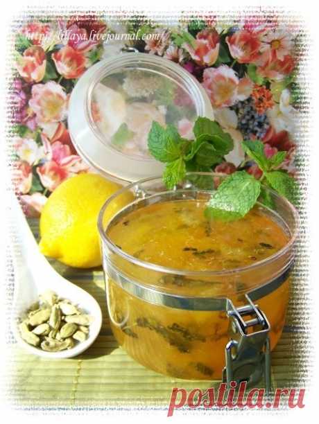Лимонный конфитюр с мятой и кардамоном.