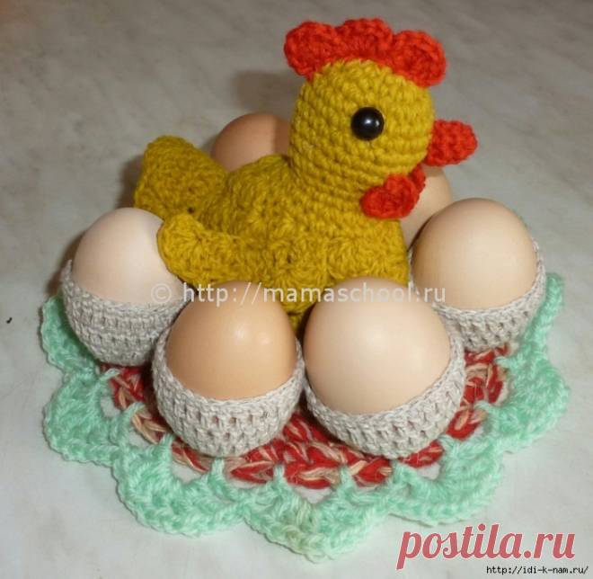 Пасхальная курочка связанная крючком