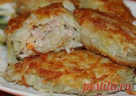 По простому, но очень вкусно: Картофельные зразы с мясным фаршем