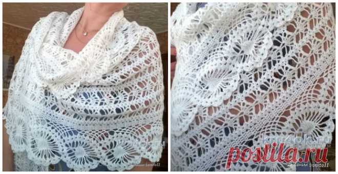 Роскошный нежнейший палантин от Елены Шевчук.