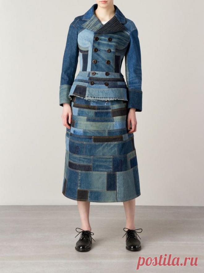 Пэчворк костюм Junya Watanabe / Переделка джинсов / Своими руками - выкройки, переделка одежды, декор интерьера своими руками - от ВТОРАЯ УЛИЦА