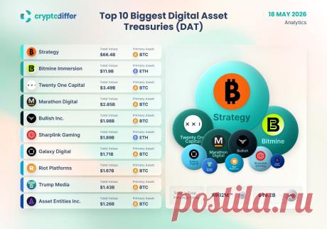 Топ-10 крупнейших казначейских цифровых активов