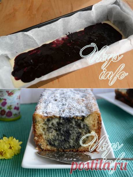 Манник на кефире с вареньем – рецепт с фото