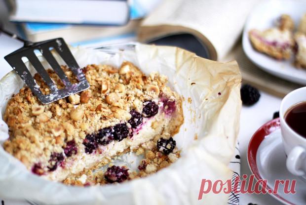 Пирог с творожным кремом и ежевикой рецепт – европейская кухня: выпечка и десерты. «Еда»