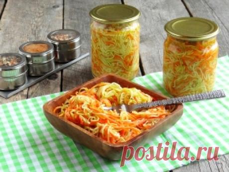 Кабачки с морковью по-корейски на зиму