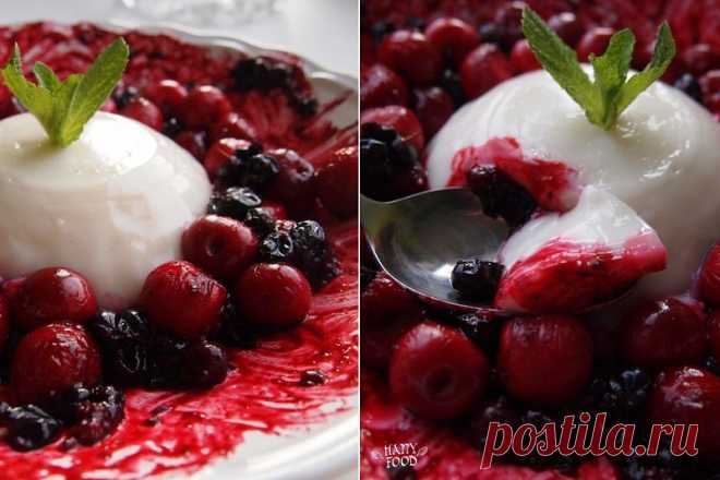 HAPPYFOOD - Бламанже из кокосового молока с ягодами