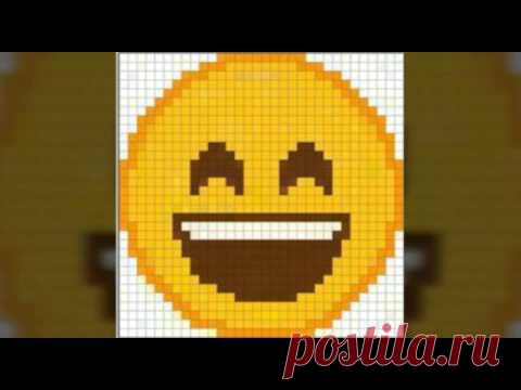 Схемы рисунков по клеточкам смайлики