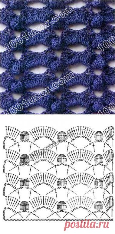1001 узор. Узоры крючком. Шишечки и буфы