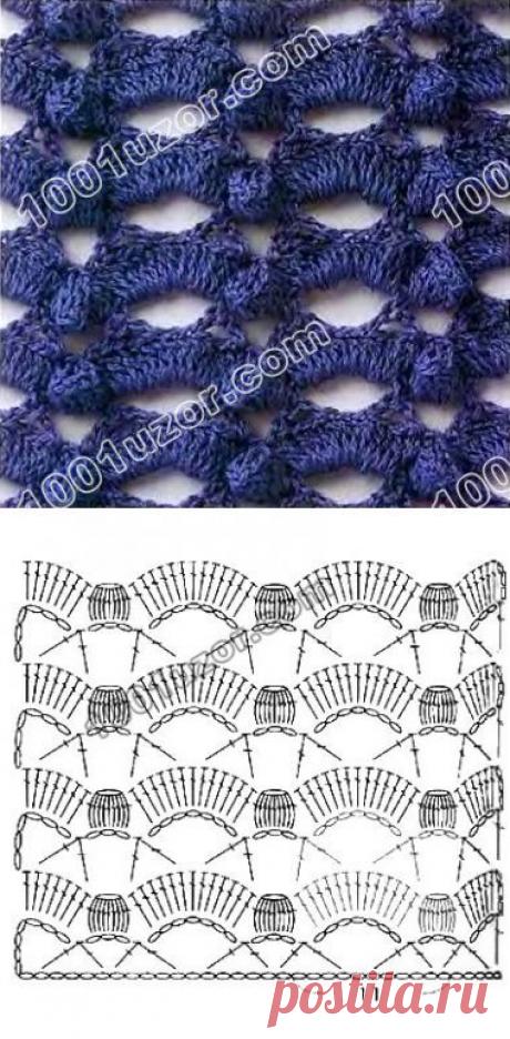 1001 узор. Узоры крючком. Шишечки и буфы