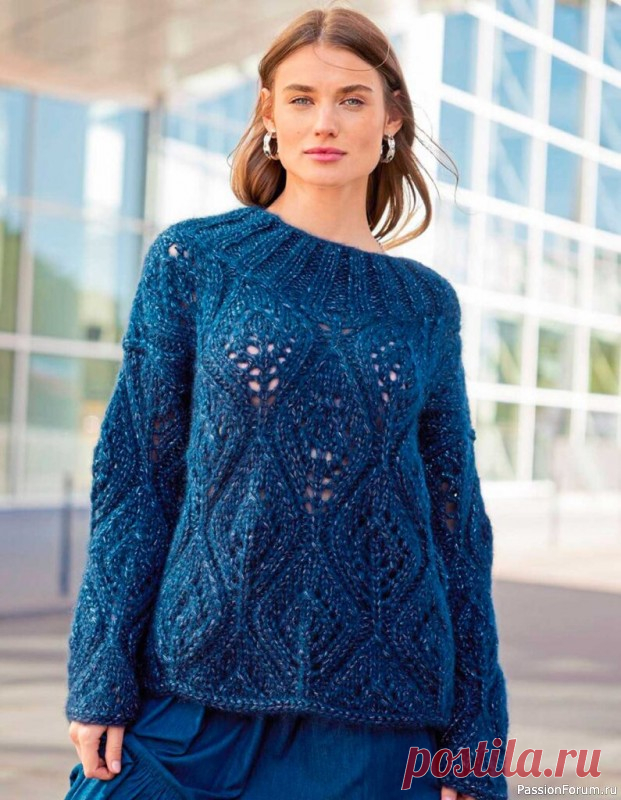Джемпер красивым узором 