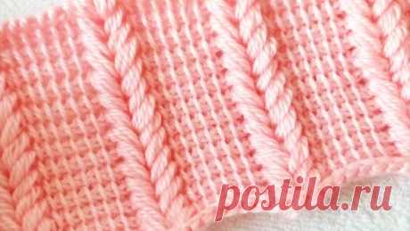 Очень простой узор крючком для пледа - Вязание крючком - Тунисское вязание крючком