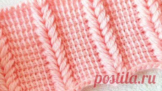 Очень простой узор крючком для пледа - Вязание крючком - Тунисское вязание крючком