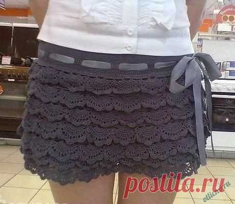 Кружевная мини-юбка крючком, 2 модели | Отлично! Школа моды, декора и актуального рукоделия