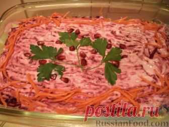 Рецепт: Селедка под шубой со скумбрией на RussianFood.com