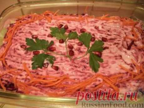 Рецепт: Селедка под шубой со скумбрией на RussianFood.com