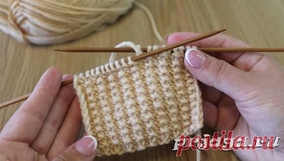 Узор спицами «Песок» видео
