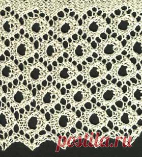 Бесплатный Вязание шаблон: Широкий английский шнурок