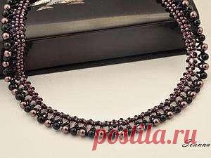 Мастер-класс: красивое колье из бисера в классическом стиле . Милая Я