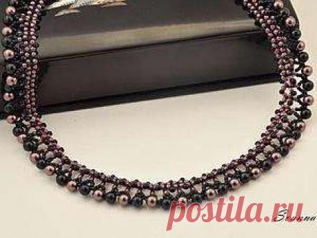 Мастер-класс: красивое колье из бисера в классическом стиле . Милая Я