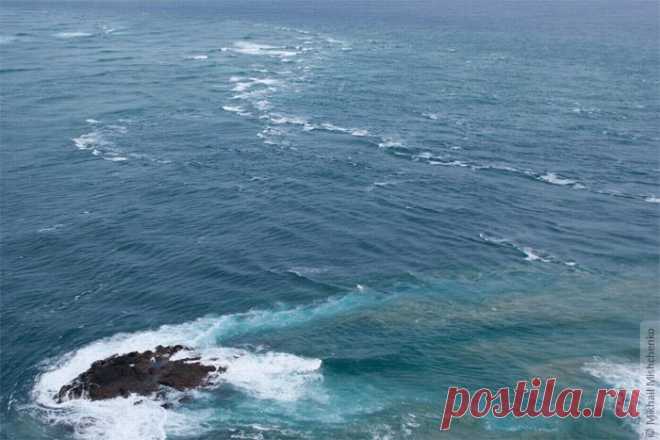 Новая Зеландия. Место, где встречаются 2 океана - Тихий и Индийский.