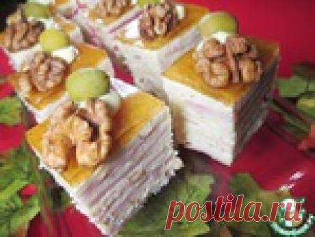 Закусочный торт "Слоеный сыр" - супер вкусно и очень нарядно!