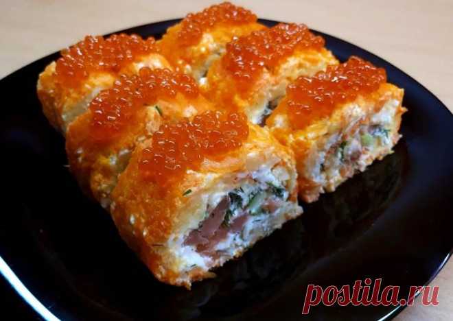 Салат - ролл с икрой и рыбой Автор рецепта Юлия Яковлева - Cookpad