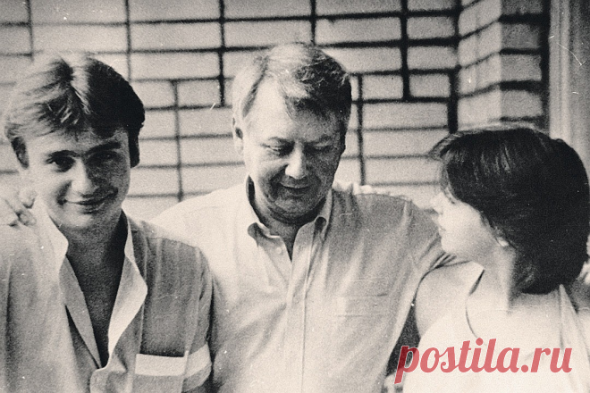 Олег Табаков, сын Антон и дочь Александра