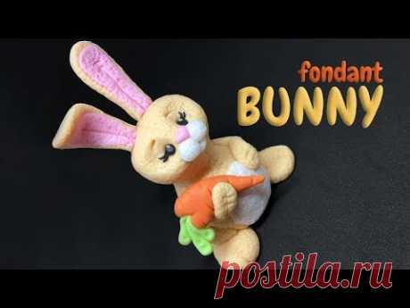 CUTE FONDANT BUNNY | cake topper