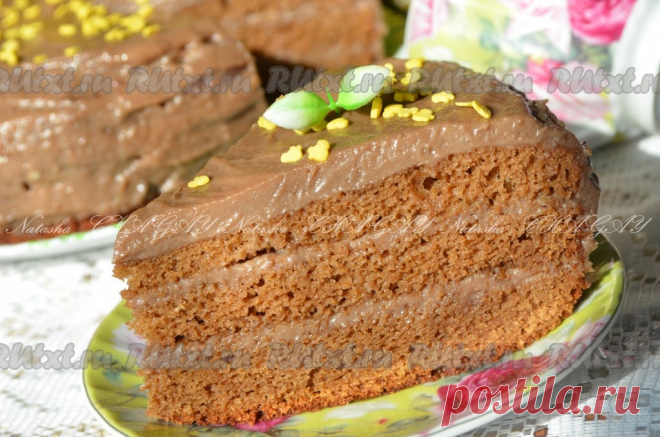 Бисквитный торт на сгущенке 