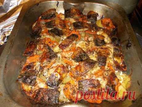 Запеченная скумбрия в духовке с картошкой под фольгой рецепт