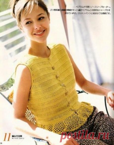 Crochetemoda Blog: Blusa Amarela de Crochet