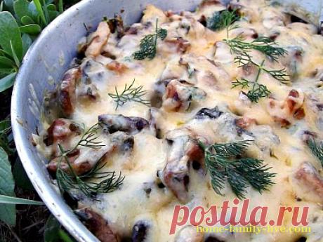 Жульен с грибами/Сайт с пошаговыми рецептами с фото для тех кто любит готовить