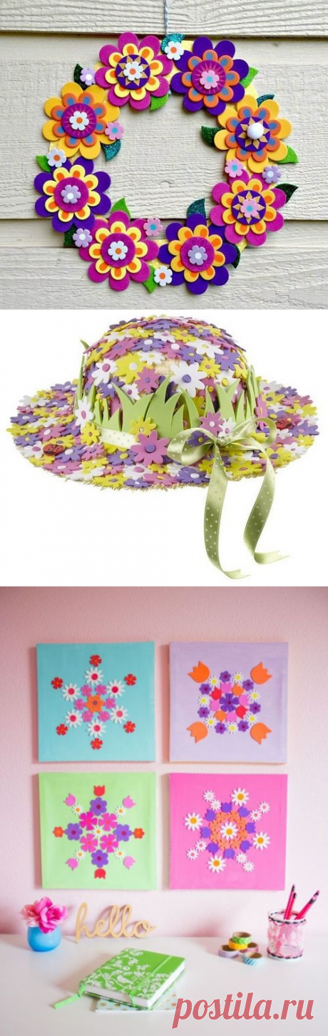 15 идей использования декоративных наклеек из фоамирана - Домашний hand-made