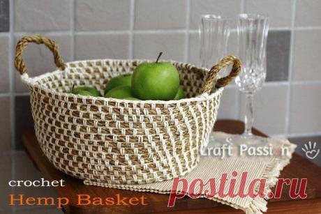 ОТЛИЧНАЯ ИДЕЯ! КОРЗИНКА ИЗ ПЕНЬКОВОЙ ВЕРЕВКИ. МАСТЕР-КЛАСС.