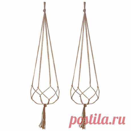297.33руб. 50% СКИДКА|2 шт. 47 дюймов цветочный горшок растительный горшок мацеты вешалка макраме джут для внутреннего наружного потолка палуба балкон круглые и квадратные горшки|Подвесные корзины|   | АлиЭкспресс Покупай умнее, живи веселее! Aliexpress.com