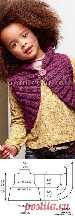 вязаное болеро для девочки