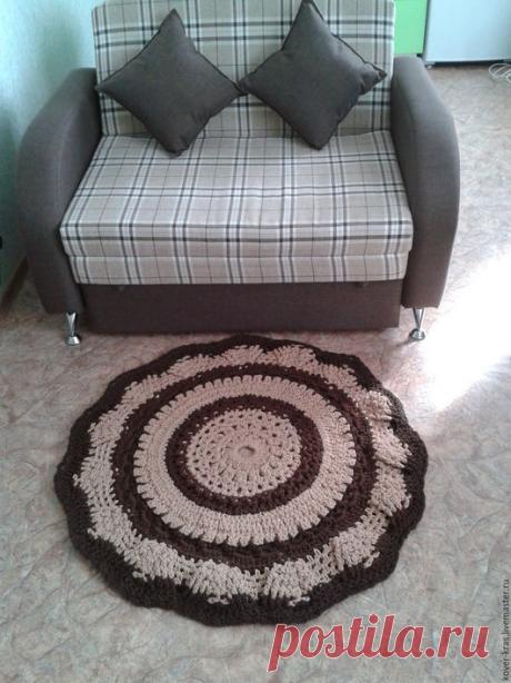 Купить Ковер круглый - комбинированный, ковер ручной работы, ковер на пол, ковер, ковер на заказ