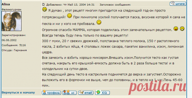 :: Просмотр темы - Пасхальные куличи