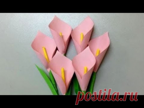 Что Подарить на День Матери,День Учителя,День Рождение 8 марта?Поделки из Бумаги Цветок в Горшке.