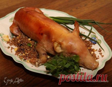 Поросенок, начиненный гречкой. Ингредиенты: поросенок, гречневая крупа, лук репчатый Наши предки ели поросенка с гречневой кашей не только на Пасху, мы же готовим это блюдо крайне редко — во-первых, хлопотно, во-вторых, слишком сытно. Но на Пасху, мне кажется, хорошо сделать что-то необычное. Гречку в духовке доводят до полуготовности, а до нужной кондиции она дойдет уже в поросенке. Что же касается самого поросенка, то его готовность определяют так: протыкают мясо в самом...