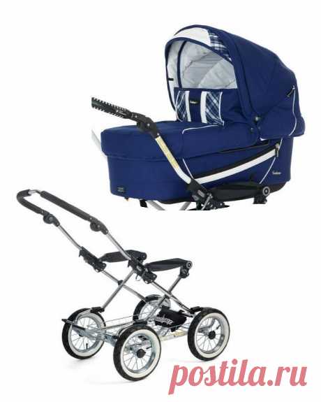 Коляска 2 в 1 Edge Duo Combi eton blue на шасси Classic Chrome LL Emmaljunga