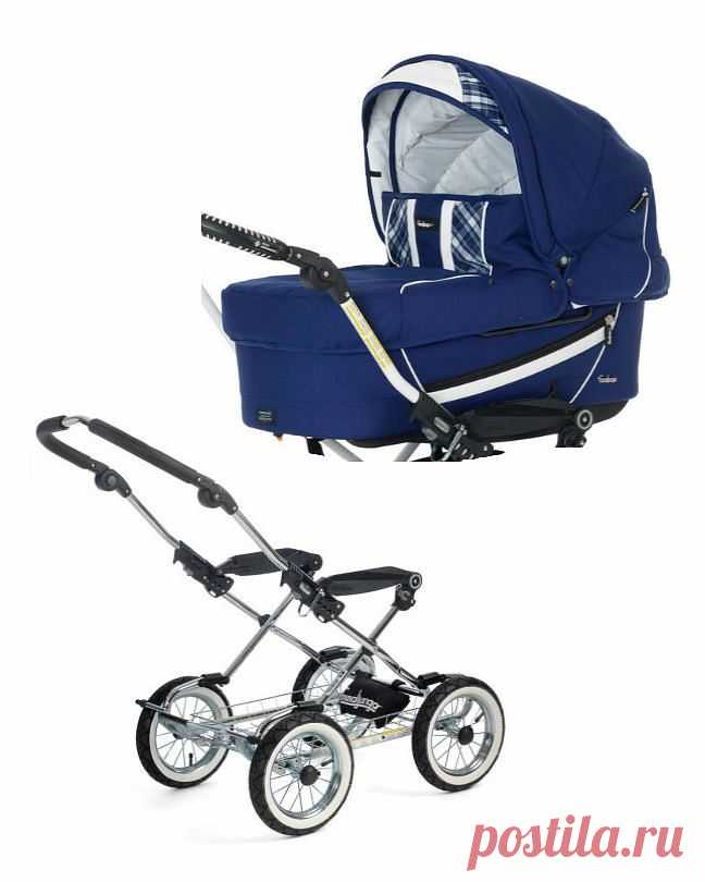 Коляска 2 в 1 Edge Duo Combi eton blue на шасси Classic Chrome LL Emmaljunga
