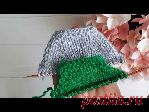 УРОКИ ВЯЗАНИЯ. Прибавки спицами без дырочек / Незаметное прибавление петель.