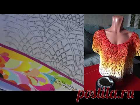 Туника от горловины из 1 мотка пряжи