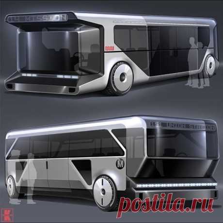 Киберпанк. Автобус.